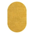 thumbnail image 2 of Unique Loom Everyday Shag Collection Area Rug - Solid (5' x 8' Oval Yellow), 2 of 6