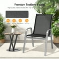 thumbnail image 4 of Dovov Outdoor Patio Dining Chairs Set of 4, Stackable Patio Chairs Textilene Outdoor High Back Armchairs, Black, 4 of 10