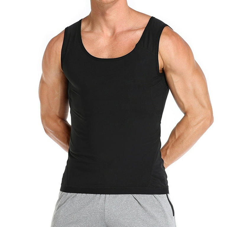 POP CLOSETS Sauna Sweat Vest for Men Heat Trapping Tank Top