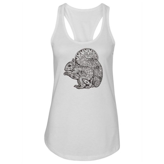 Zentangle Style Squirrel Tank Women -Image by Shutterstock, Female Medium