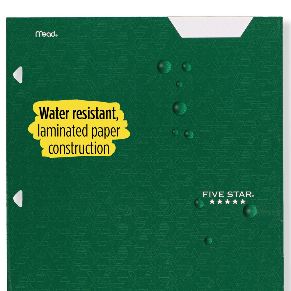 Five Star 4-Pocket Paper Folder, Forest Green (331060D-WMT22) - image 5 of 7