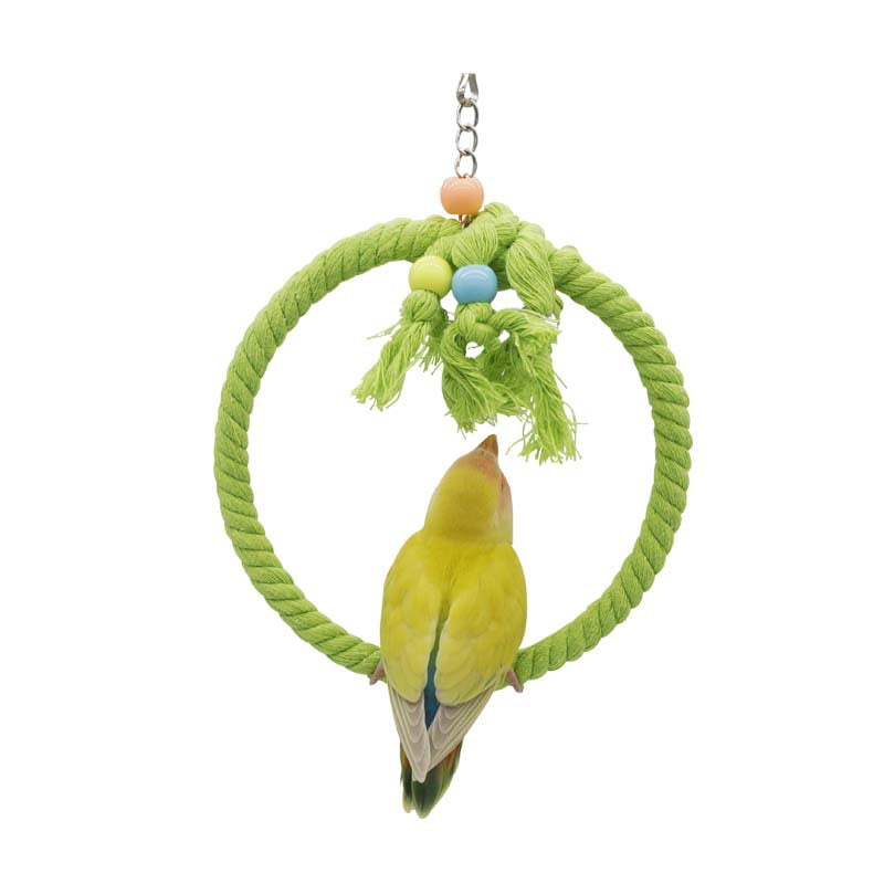 Bird Swing Cotton Rope Ring, Bird Parrot Perches for Cage,Cage Hanging