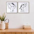 thumbnail image 3 of Framed Canvas Wall Art Lady In Large Hat - Set of 2, 3 of 3