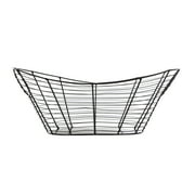 Homezone Black Handcrafted Wire Basket with Handles