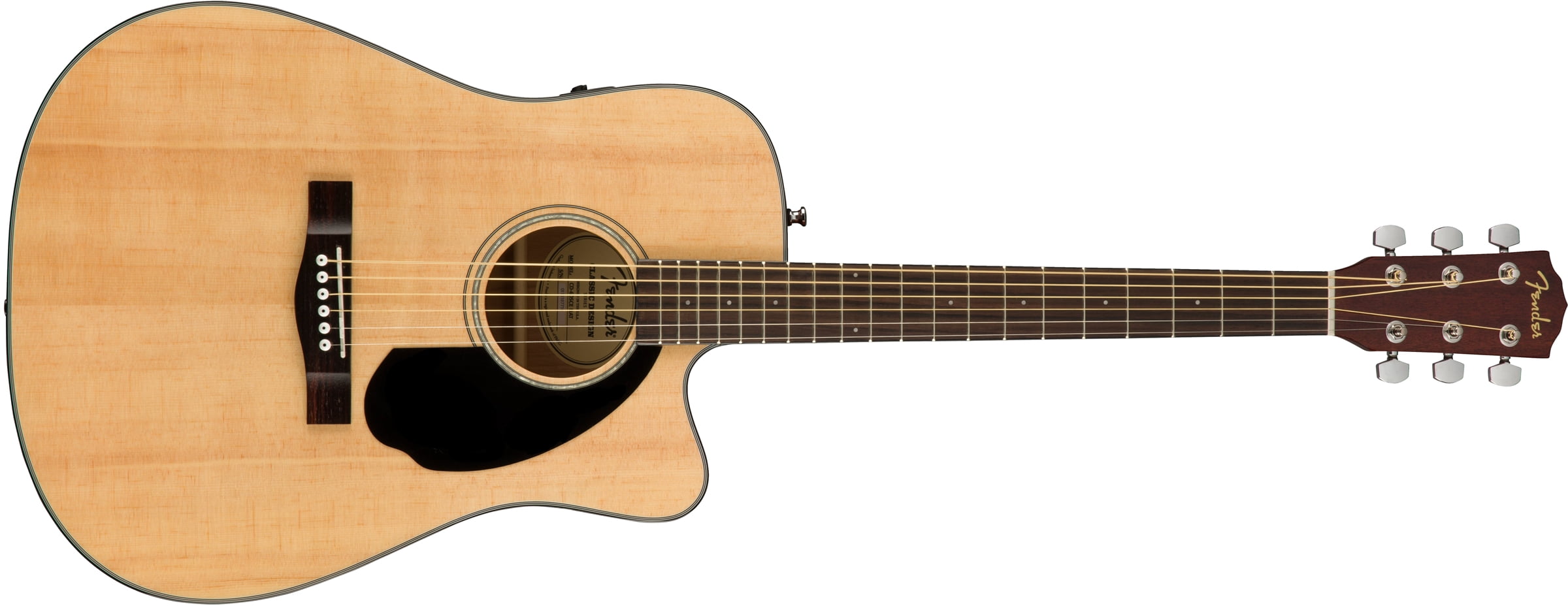 Fender CD-60SCE Solid Top Dreadnought Acoustic-Electric Guitar - Natural w/ Gig Bag