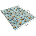 thumbnail image 4 of Cartoon Construction Vehicles Cranes Light Blue Pattern Blanket,Comfortable Soft Flannel Throw Blanket,All Season,Warm Lightweight Blankets for Sofa Bed Couch Living Room Chair,60"x80", 4 of 4