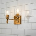 thumbnail image 4 of Lucas McKearn Felice 2-light Flame-shaped Bath Vanity Light in Distressed Gold, 4 of 4
