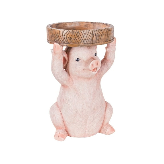 Pig Resin Birdbath