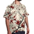 thumbnail image 2 of Tree Men's Casual Button Down Short Sleeve Hawaiian Printed Summer Beach Shirts, 2 of 6