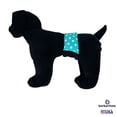 thumbnail image 5 of Barkertime Turquoise Blue Polka Dot on Black Dog Diaper, 5 of 6