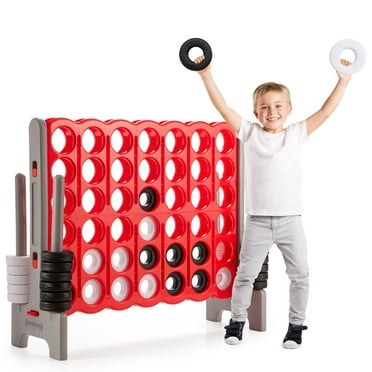 Costway Jumbo 4-to-Score 4 in A Row Giant Game Set Outdoor Indoor Adults Kids Family Fun