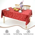 thumbnail image 4 of Christmas Theme Rectangle Table Cloth, Merry Christmas Table Cover,Polyester Tablecloth, Wrinkle Free , Easy to Clean for Dining, Parties, Holiday Decor, Vintage Style, Red, 71"×55", 4 of 7