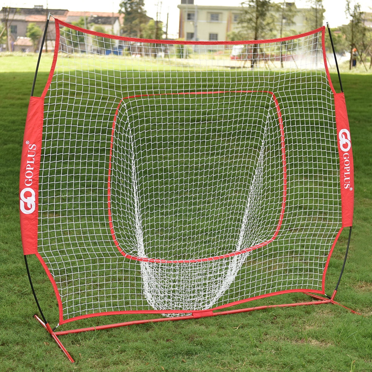 Carry Bag Great for All Skill Levels Training 7 x 7 Baseball Practice Net Hitting & Pitching Net with Bow Frame ZENSTYLE 5 x 5