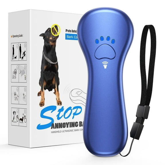 MUOKLGH Anti Barking Device, Rechargeable Ultrasonic Dog Barking Control Devices, 16.4 Ft Effective Control Range, Blue