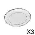 thumbnail image 1 of Bandeja de drenaje de malla,Cacerola de drenaje de malla multifuncional Cesta para vaporera,Escurridor de aceite para barbacoa de cocina vegetal de acero inoxidable,Cesta redonda para verduras, 1 of 8