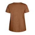 thumbnail image 3 of T-shirt à Manches Courtes à Col Rond pour Femmes Grande Taille, 3 of 7
