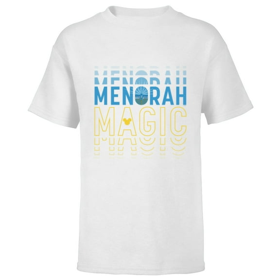 Disney Happy Hanukkah Menorah Magic - Short Sleeve T-Shirt for Kids - Customized-White