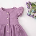 thumbnail image 5 of Splozh Summer Clothes 2T 3T 4T 5T 6T 7T Toddler Fall Dress with Bag Girls Ruffle Dress Casual Summer Clothes for Baby Girls,Purple,2-3 Years, 5 of 9