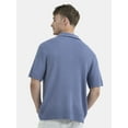 thumbnail image 3 of No Boundaries Basket Stich Polo Sweater, Men's and Big Men's, 3 of 5