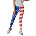 thumbnail image 2 of TOWED22 4Th of July Womens Leggings USA Flag July Fourth Stretchy Tights Women's Tights American Independence Day Grey,XXL, 2 of 5