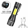thumbnail image 5 of Zoomable Flashlight 1000 Lumens Super Bright Rechargeable LED Flashlight with 3 Modes IPX6 Waterproof Handheld Torch for Outdoor, 5 of 8