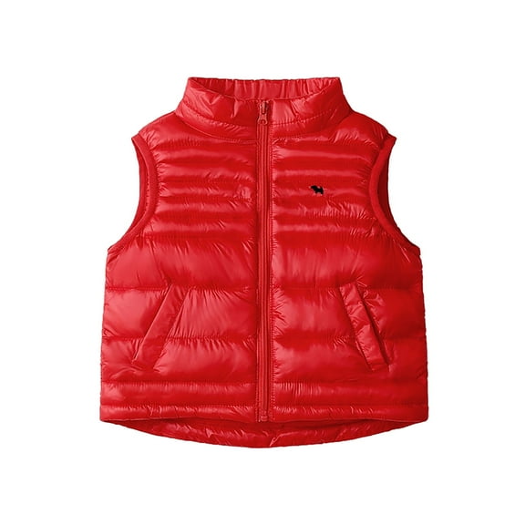 Gaexia Boys Lightweight Quilted Stand Collar Vest Sleeveless Outerwear For Kids And Toddlers Youth Insulated Jacket