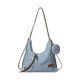thumbnail image 2 of Mochila de cuero de gran capacidad | Bolso tote de moda casual para hombro | Bolso multifuncional para trabajo, viaje y uso diario | Correa ajustable | Unisex | Negro, caqui, azul | 30x16x6cm, 2 of 6