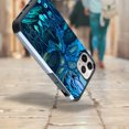thumbnail image 2 of DALUX Hybrid Slim Dual Layer Phone Case Cover Compatible with Iphone 13 (6.1 inch) - Blue Cursed Skull, 2 of 3
