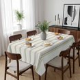 thumbnail image 6 of Sage Green Striped Table Cloth Waterproof Tablecloths, Rustic Green Stripe Modern Art Beige Tablecloth Dining Table Cover for Kitchen Party Tabletop Outdoor, Rectangle Tablecloth 60x84 Inch, 6 of 9