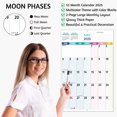 thumbnail image 4 of Calendario de pared BowCuk 2025 con estampado grande de 37 x 58 cm con fases lunares, 4 of 7