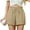 Khaki, variant on Wide Leg Short Pants for Women's Comfy Drawstring Casual Elastic Waist Solid Color Shorts Summer Beach Lightweight Short Pants with Pockets(Blue,M)