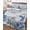 Blue, variant on Quilts Queen Size Bedding Set, Blue Christmas Reversible Summer Quilt 3 Pieces, Xmas Tree Balls Snowman Gifts Snowflake Lightweight Bedspreads Coverlets with 2 Pillow Shams for All Seasons