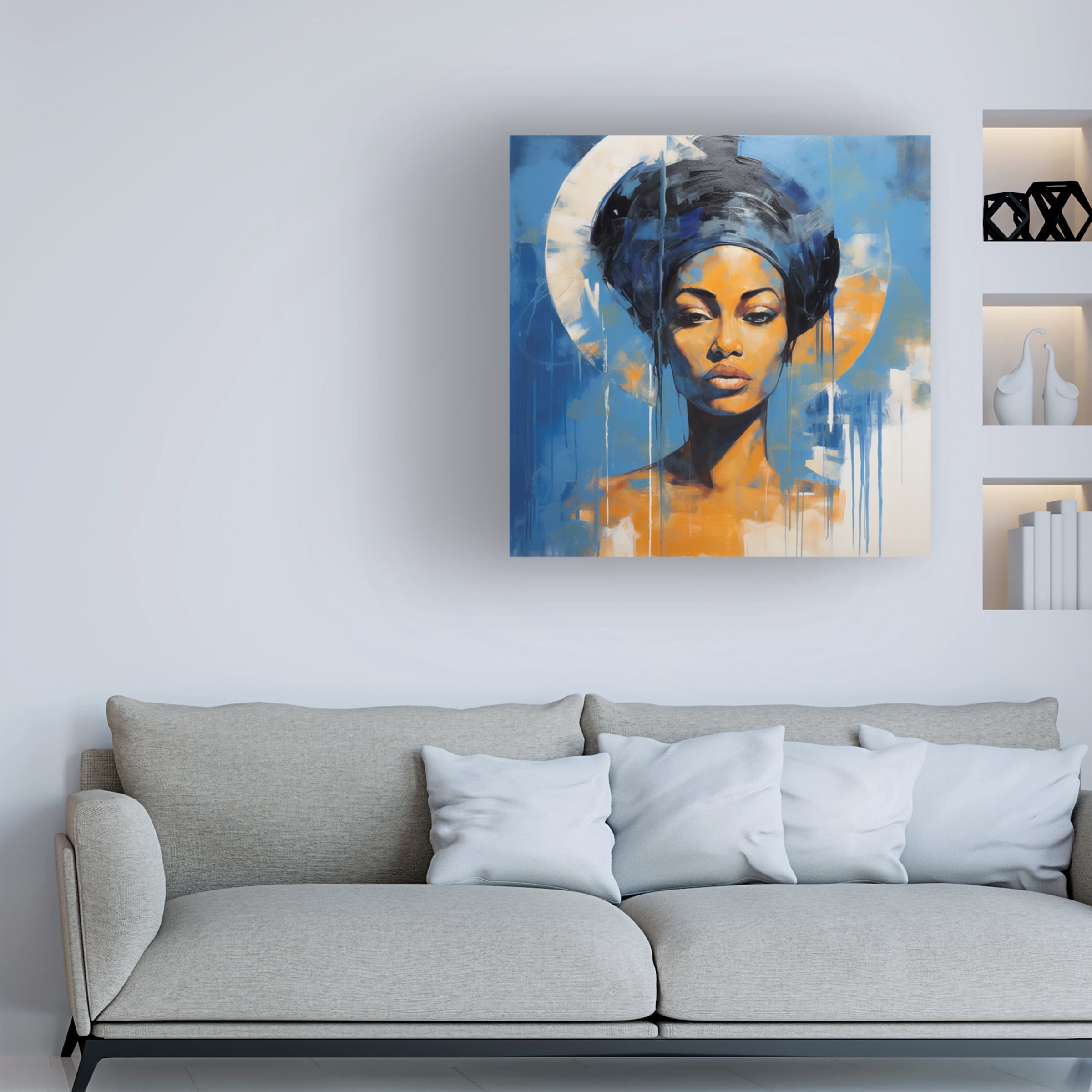 Canvas Wall Art - Ray Heere 'Colorful Model 12' Wall Art for Living Room, Bedroom, or Office DÃ©cor by Trademark Fine Art - 24 x 24 Inches