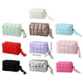 thumbnail image 3 of Travel Friendly Puffer Makeup Bag for Women Soft Quilted Bags Cosmetic Pouches, 3 of 8