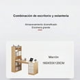 thumbnail image 3 of Escritorio Esquinero para Computadora con 5 Cajones y 7 Repisas, Mesa de Oficina Minimalista con Amplio Almacenamiento para Recámara y Estudio, 3 of 8