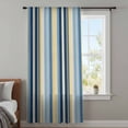 thumbnail image 4 of Blue Yellow Striped Sheer Curtains 63 Inches Long, Farmhouse Stripes Vintage Light Filering Curtains, Breathable Simi Curtain Privacy Drapes for Living Room Bedroom Lightweight Window Treatment, 4 of 9