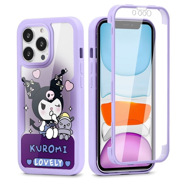 Sanrio Kuromi My Melody 360 funda completa para iPhone 7 8 14 Plus X Xs XR 13 Mini 12 11 Pro Max SE3 2022 SE 2020 PC trasera + cubierta frontal xuanjing unisex