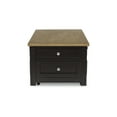 thumbnail image 6 of Signature Design by Ashley Drazmine Two-Tone Lift Top Coffee Table with Storage Drawers & Casters, Brown, 6 of 9
