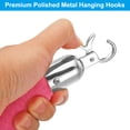 thumbnail image 4 of Unique Bargains 5.5 Feet Pink Velvet Stanchion Rope, Crowd Control Barrier Rope with Snap Hook, Silver, 4 of 6