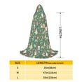 thumbnail image 2 of Honeii Mushrooms And Rainbows Print Poncho Cape, Cloak Coat, Snuggly Hooded Wearable Blanket, Hooded Cape For Teenagers,Halloween Costumes-Large, 2 of 7
