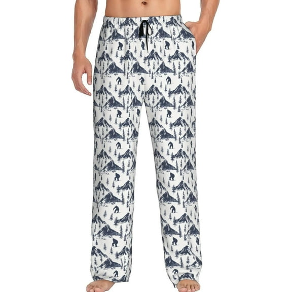 PISONIC Funny Mens Pajama Pants Lounge Men's Pajama Bottoms Soft Sleep Pants With Pockets Drawstring