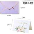 thumbnail image 3 of Heavy Duty Thank You Cards with Envelopes - 36 PK - Gold Thank You Notes 4x6 Inches Baby Shower Wedding Cards Small Business Graduation Funeral Bridal Shower (Assortment), 3 of 7