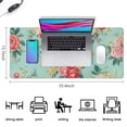 thumbnail image 5 of Long Mouse Pads for Desk,Pioneer Flower Floral Print Pattern Desk Mats on Top Of Desks, Desk Mouse Pad Extra Large with 3mm Non-Slip Base and Stitched Edge for Gaming,Office,Work,Home 35.4"x15.7", 5 of 6