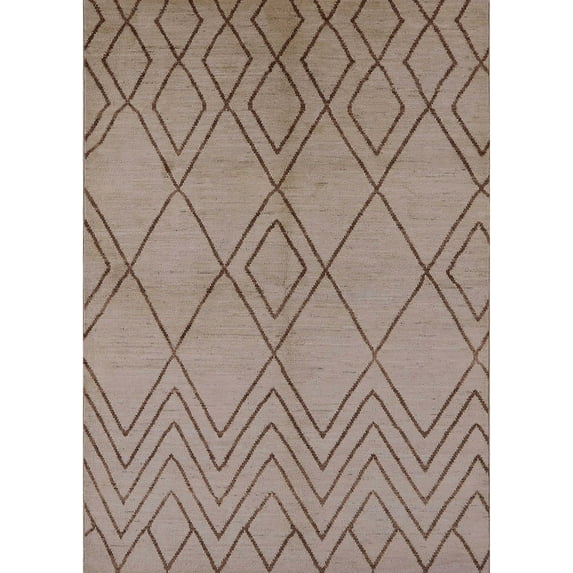 Ahgly Company Indoor Rectangle Mid-Century Modern Dark Almond Brown Solid Area Rugs, 5' x 8'