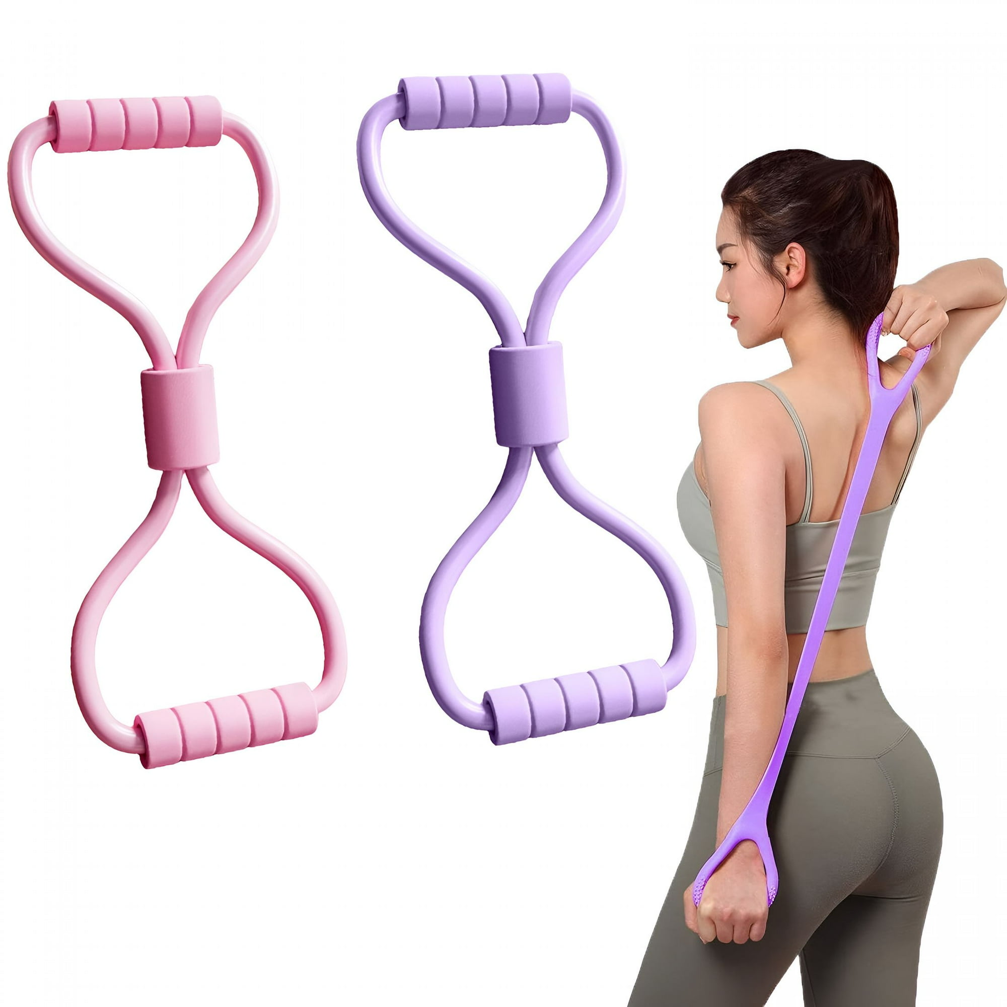 BESTSKY 2026 New Figure 8 Fitness Resistance Band, Arm|Back Training Elastic Ropes with Anti-Slip Handle - Workout Chest Arm and Shoulder Stretch Bands Exercise Equipment for Physical Therapy,Yoga