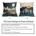 thumbnail image 5 of Abstract Boho Throw Pillow Covers 24x24 Inch Set of 2 Mountain Nature Landscape Sunset Forest Cotton Linen Pillow Covers Modern Cushion Case for Home Sofa Couch Bed Outdoor Indoor Decoration, 5 of 6