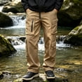 thumbnail image 7 of COSFO Tactical Cargo Pants for Men Waterproof Khaki Hiking Pants Straight Leg Relaxed Fit 6 Pockets Work Drawstring Men's Pants, 7 of 7