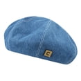 thumbnail image 1 of Gorra de vendedor de periódicos para mujer, gorros de invierno, gorra de vendedor de periódicos de algodón lavado para exteriores, gorra de vendedor de periódicos, gorra francesa, clásica,, 1 of 5