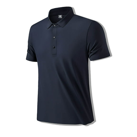 LIaqionyy Big and Tall Shirts for Men's Casual Work Short Sleeve Collared Button down Fashion Business Tees Top Shirt