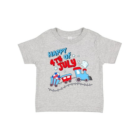 

Inktastic Happy Fourth of July Train Gift Toddler Boy or Toddler Girl T-Shirt
